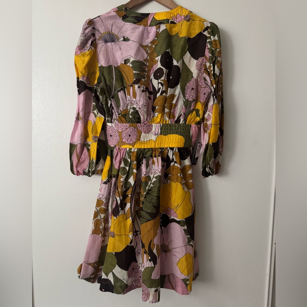 NWT La Double J S Margherita printed cotton and silk-blend mini dress - Picture 10 of 13